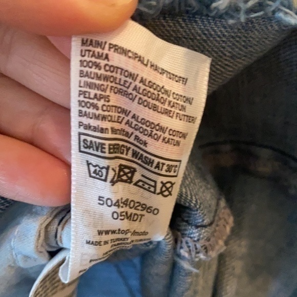 Topshop Moto raw hem mini denim skirt - Picture 13 of 13